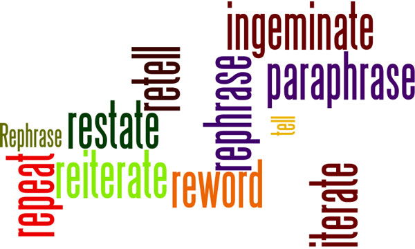 Paraphrasing word cloud
